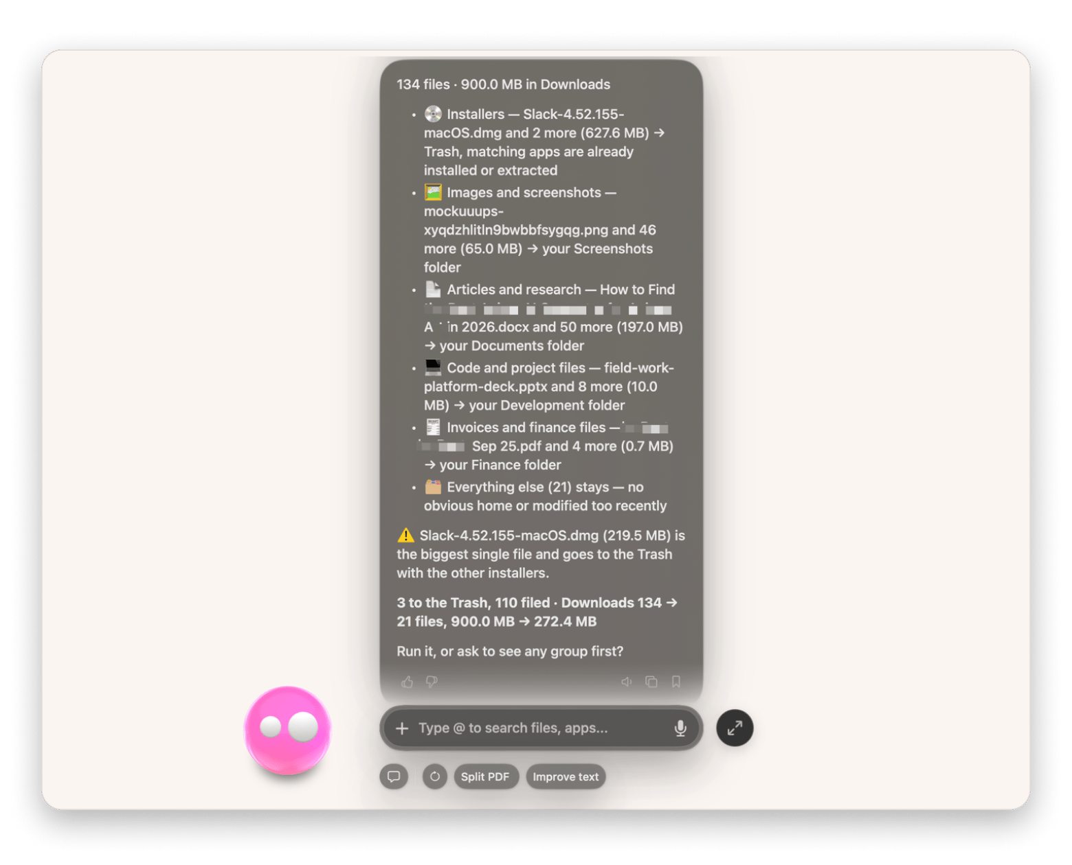 Eney suggests a plan for organizing files in the Downloads folder on Mac.
